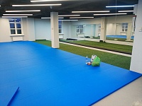 Монтаж татами с раскроем искусственной травы